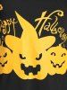 Robe d'Halloween Asymétrique Découpée à Col Oblique - Noir 2XL