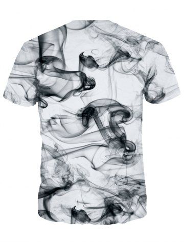 

Ink Printed Casual Short Sleeves T-shirt, White