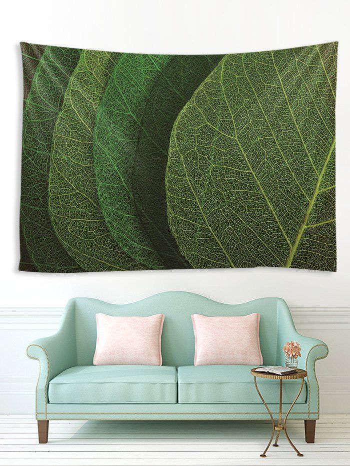 

Leaf Texture Print Tapestry Wall Hanging Art Decoration, Multi-a
