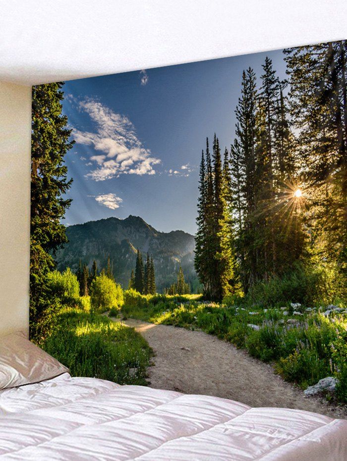 

Forest Sunshine Print Tapestry, Sky blue