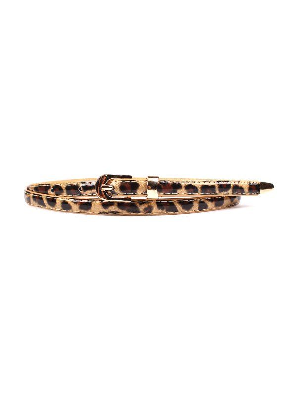 

Leopard Pin Buckle Thin Dress Belt