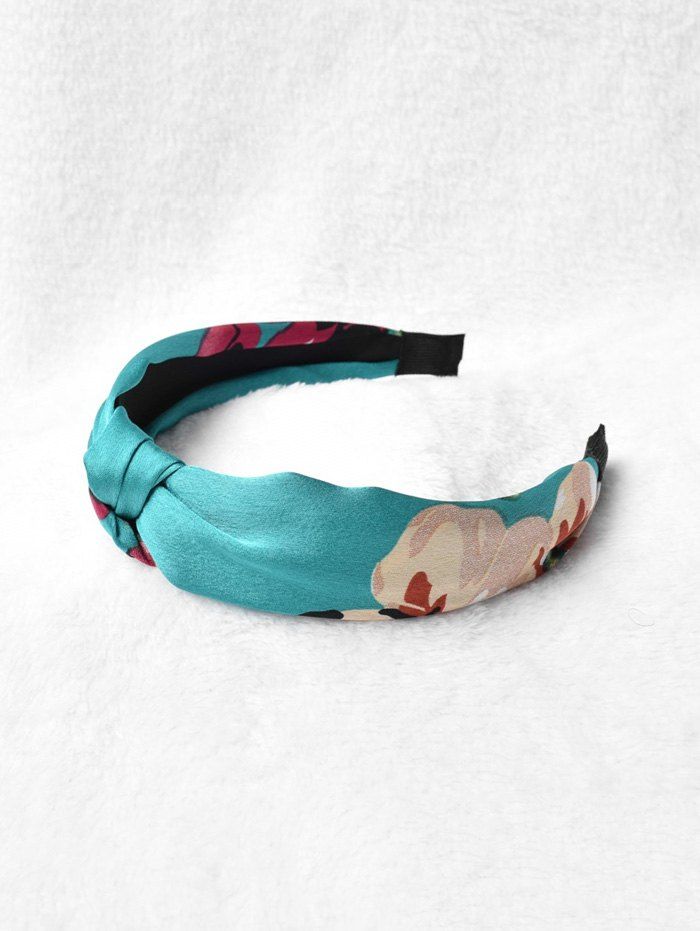 

Flower Pattern Print Elastic Hairband, Dodger blue