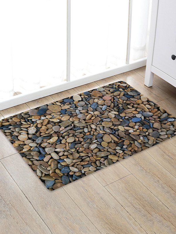 

Cobblestone Printed Pattern Floor Mat, Multi-a