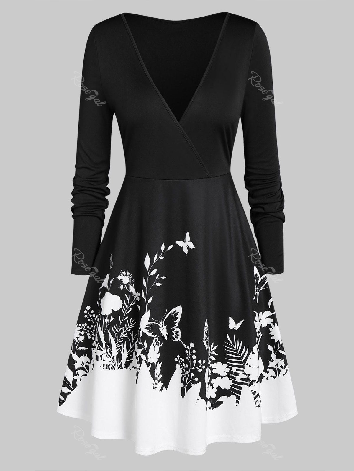 butterfly long sleeve dress