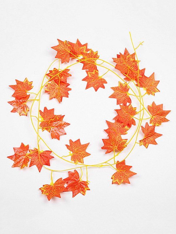 

12 Pcs 2.3 Meters Home Decoration Artificial Maple Leaf Vines, Pumpkin orange