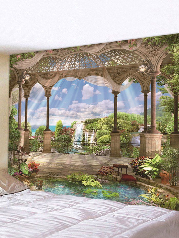 

Seaside Pavilion Print Tapestry Wall Hanging Art Decoration, Multi