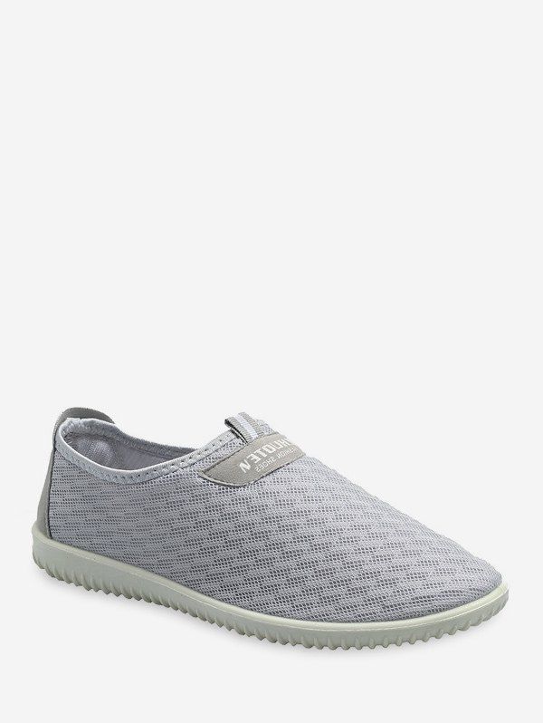 

Breathable Woven Mesh Running Shoes, Gray