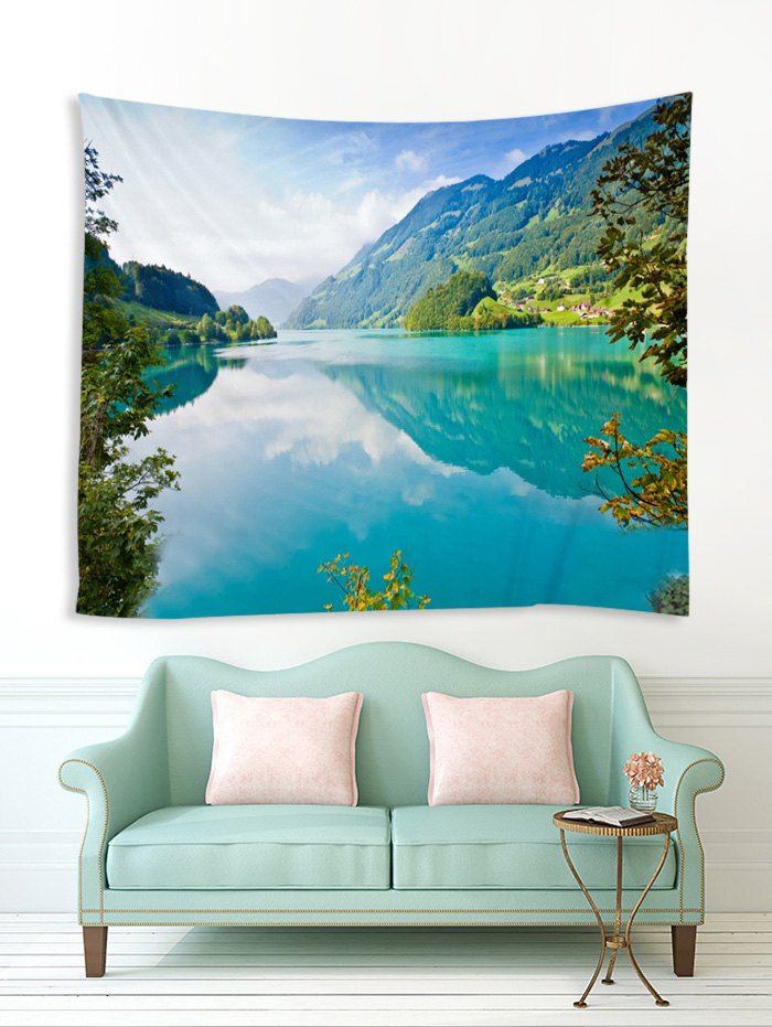 

Waterside Mountains Printed Tapestry Wall Hanging Art Decoration, Multi-h