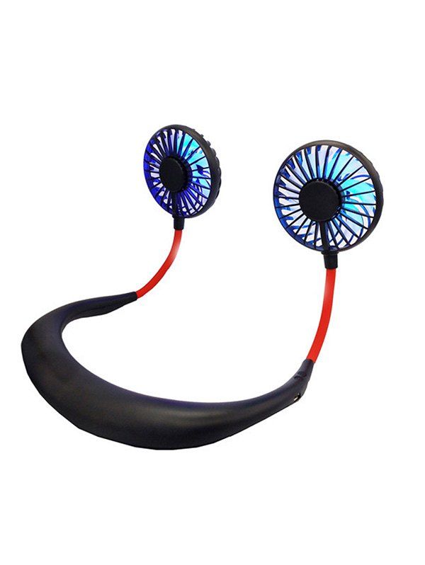 

Lazy Portable Sports LED Light Mini Hanging Neck Fan, Black