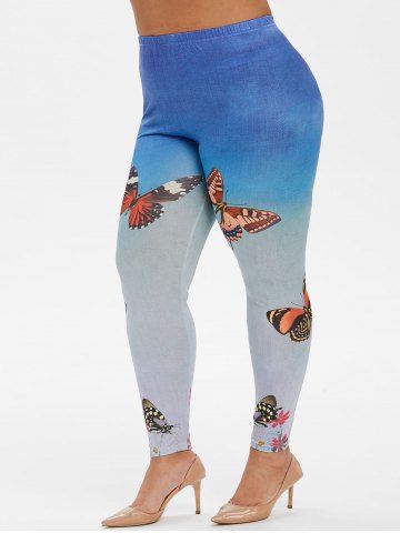 Women Legging Galaxy Snowflakes Gradient Blue printed legging S-4XL legging