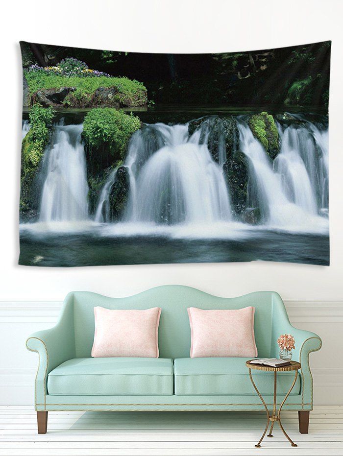 

3D Waterfall Pattern Print Tapestry, Multi-a