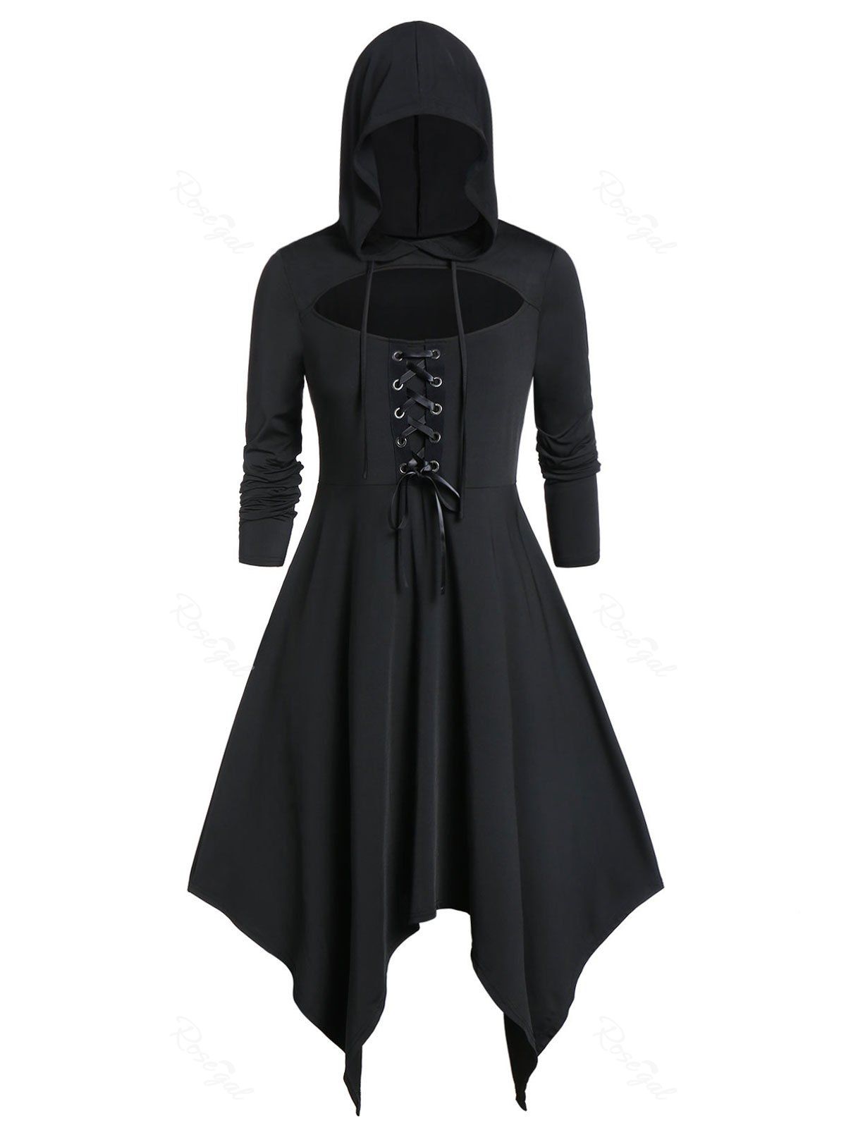 black hoodie dress plus size