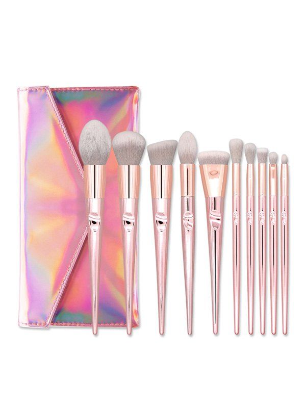 

10 PCS Multi-functional Makeup Brushes, Pink
