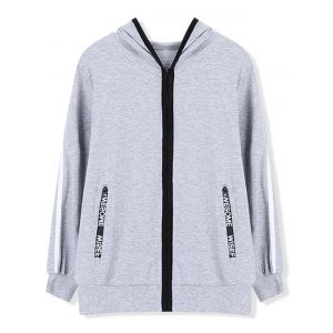 

Casual Hoodie with Zip Pocket, Gray