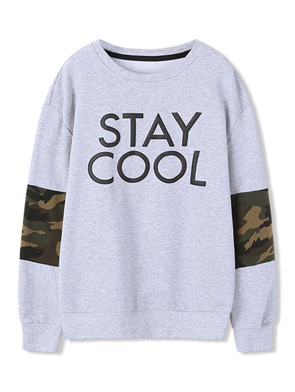 

Camouflage Pattern Design Sweatshirt, Gray goose