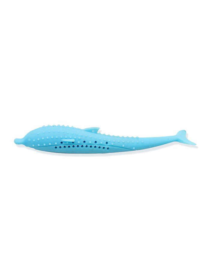

Silicone Cat Mint Fish Bite Teeth Molar Rod, Crystal blue