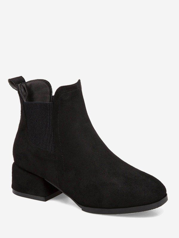 chunky heel chelsea ankle boots