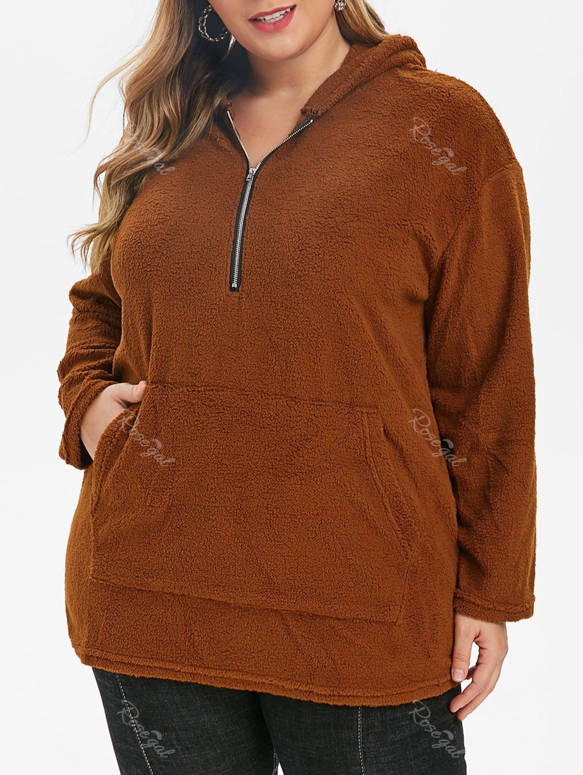 plus size teddy hoodie