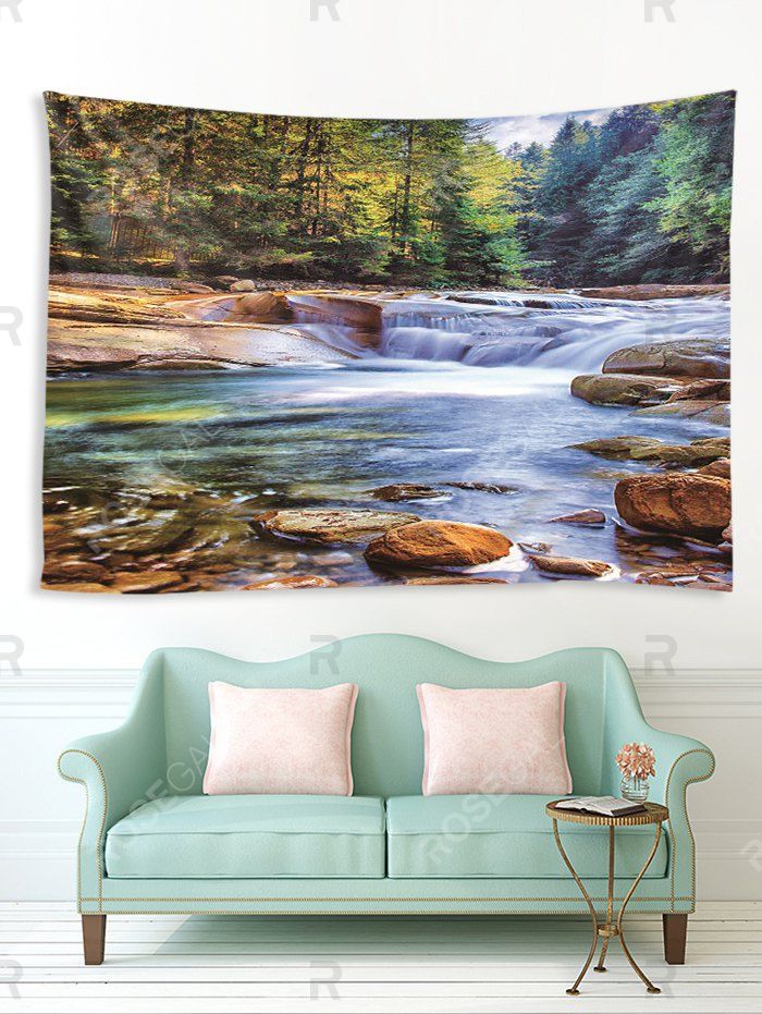 

Forest Stream Printed Tapestry Wall Hanging Art Decor, Multi