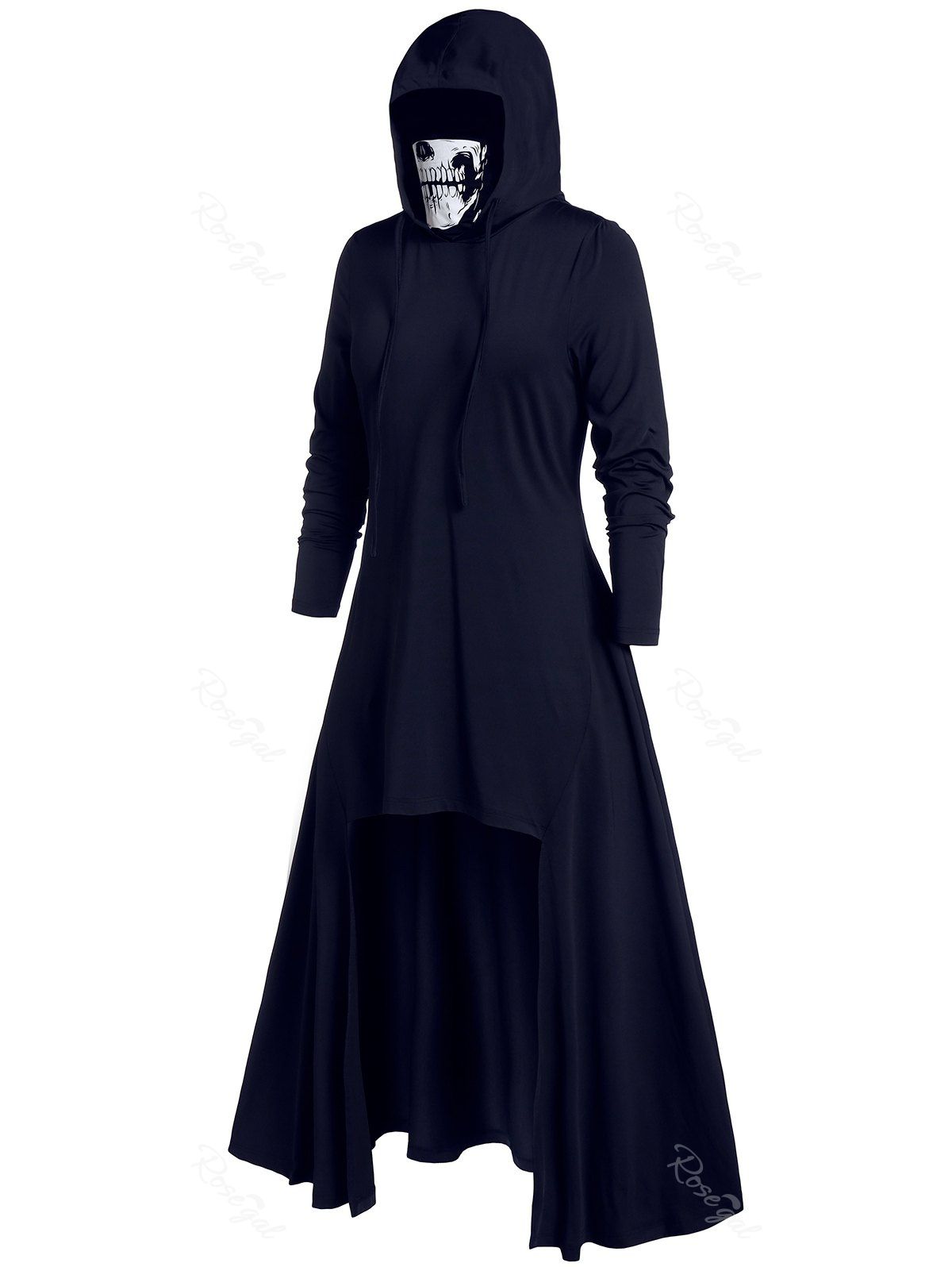 

Plus Size Tunic Printed Hooded T Shirt, Dark slate blue