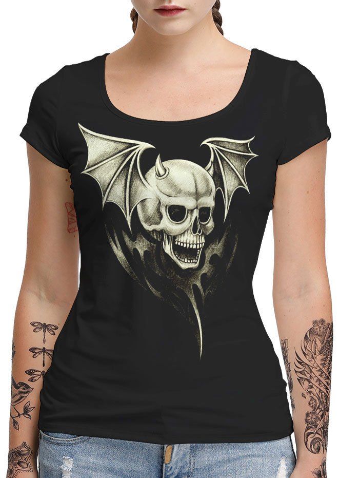 [58% OFF] Halloween Skull Print Distressed Short Sleeve T-shirt | Rosegal