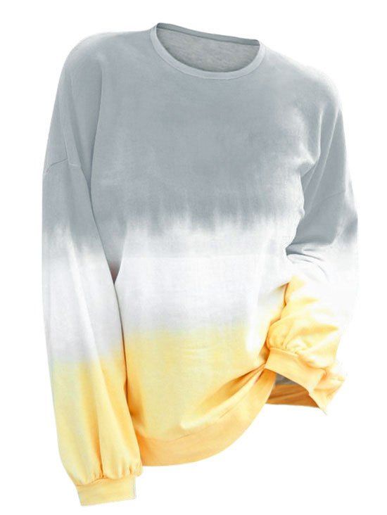 

Ombre Drop Shoulder Pullover Sweatshirt, Platinum