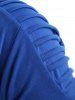 Gradient Print Shoulder Pleated Sports Zip Hoodie -  