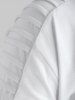 Gradient Print Shoulder Pleated Sports Zip Hoodie -  