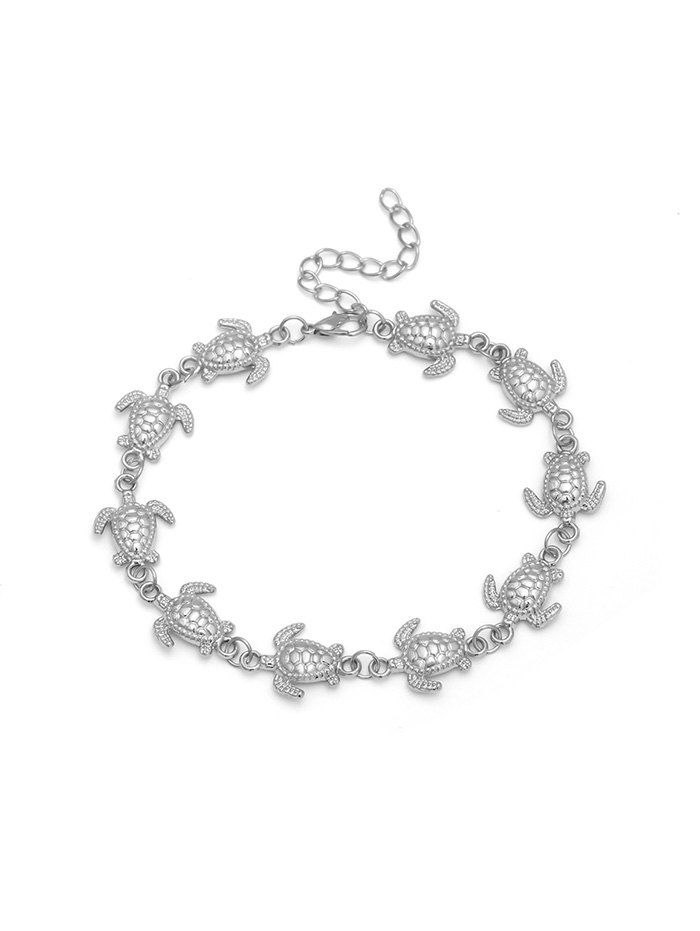 

Tortoise Design Alloy Chain Anklet, Silver