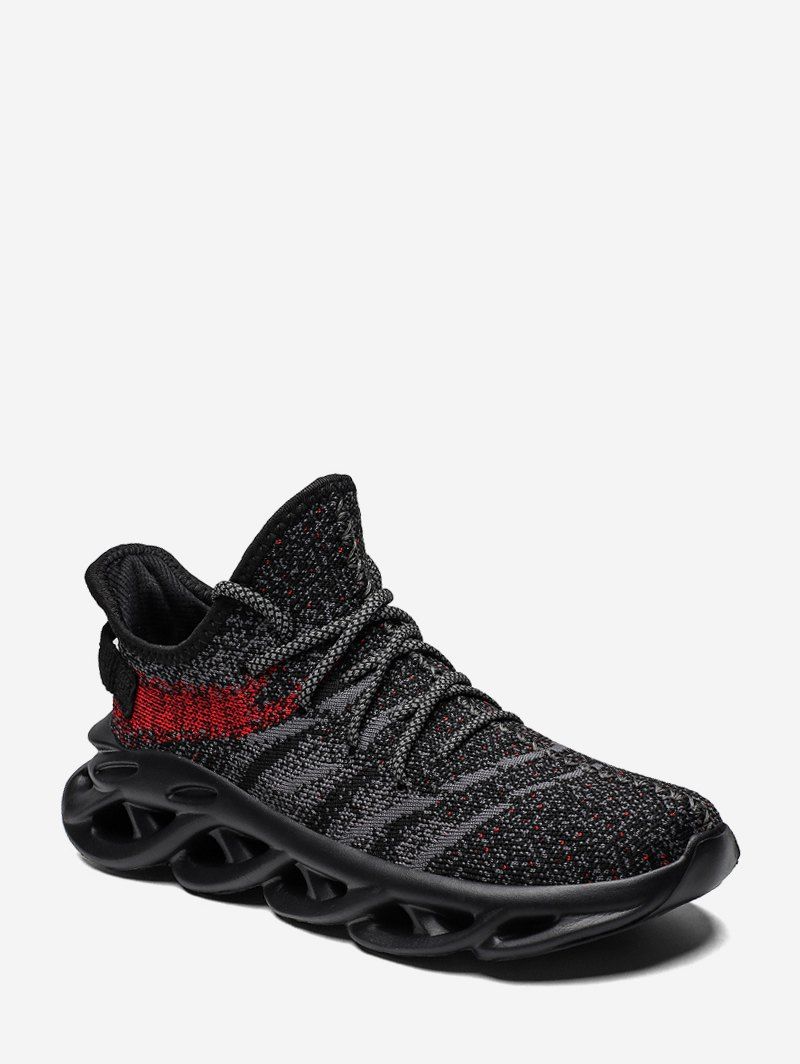 

Woven Mesh Running Shoes, Black