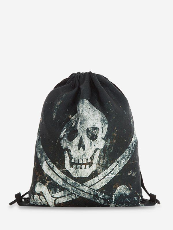 

Drawstring Halloween Gothic Backpack, Black