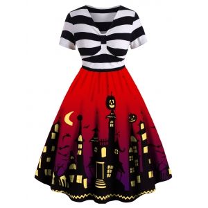 

Plus Size Halloween Vintage Pin Up Dress, Red