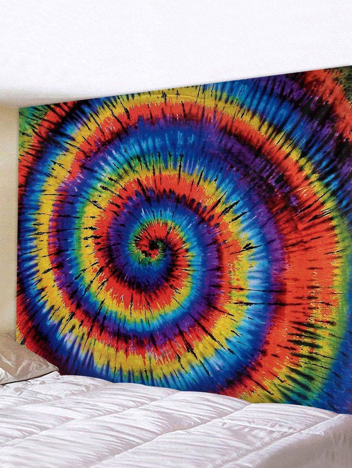 

Rainbow Color Vortex 3D Print Wall Tapestry, Multi