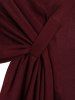 Asymmetrical Knitted V Neck Cape -  