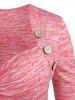 Plus Size Stars Print Cinched Peplum Tunic T Shirt -  
