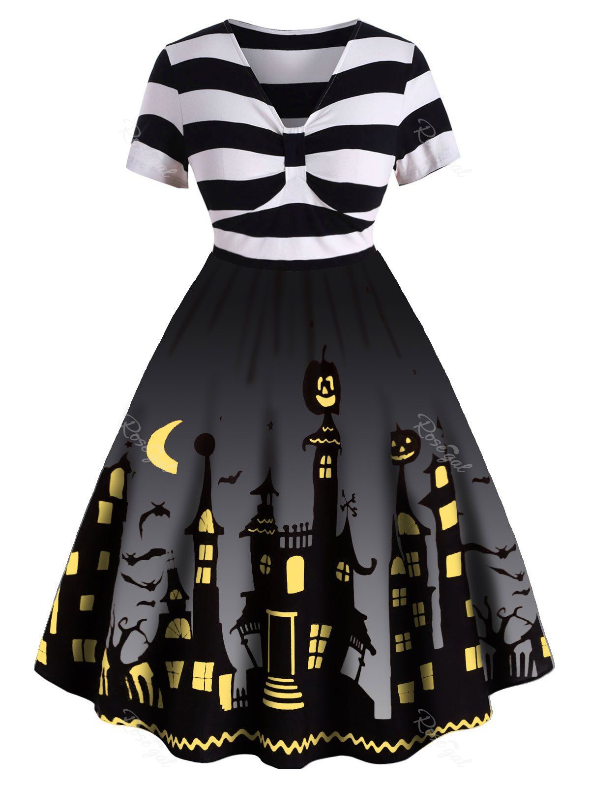 

Plus Size Halloween Vintage Pin Up Dress, Gray