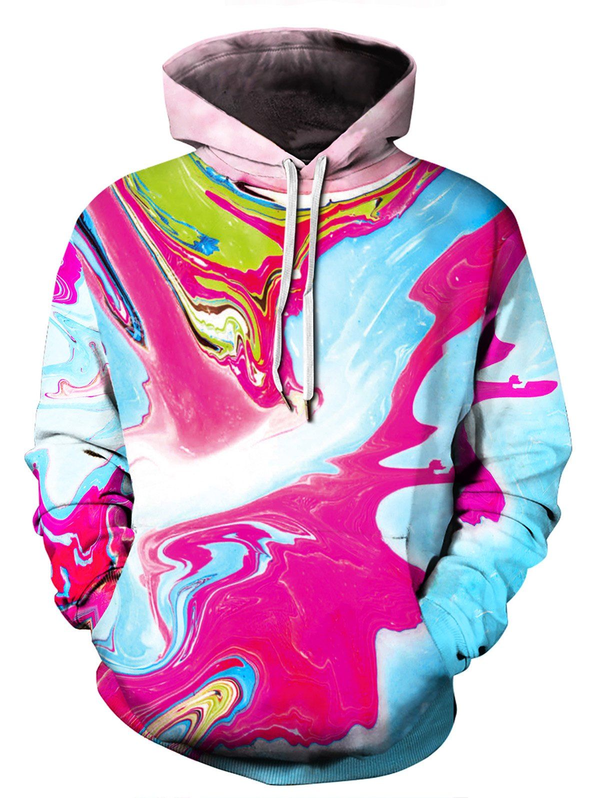 

Painting Splash Printed Hoodie, Multi-a