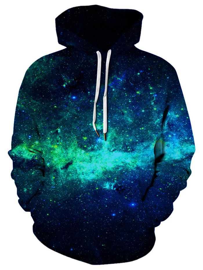 

Starry Sky Printed Hoodie, Deep blue