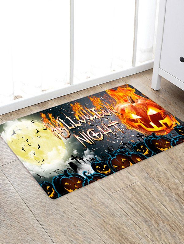 55 Off Pumpkin Letter Bat Floor Rug Rosegal Pumpkin Letter Bat Floor Rug
