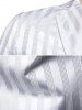 Vertical Striped Single Breasted Notch Lapel Blazer -  