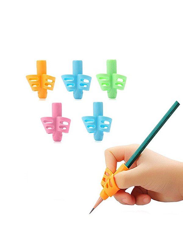 

Silicone Two Fingers Writing Posture Holding Pen Braces, Multi