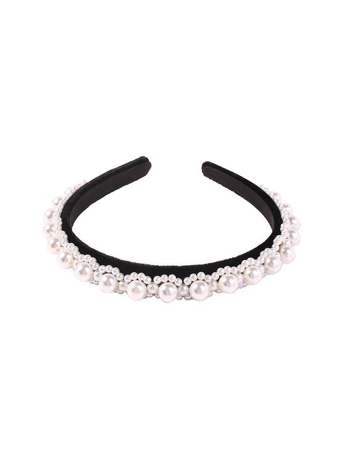 

Faux Pearl Headband, White