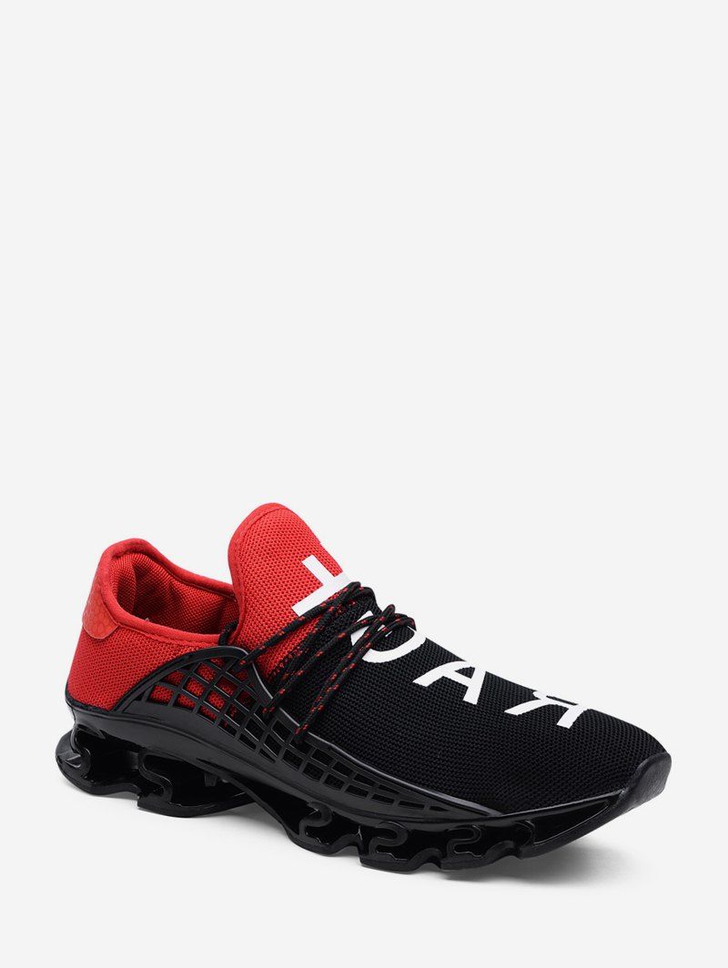 

Woven Mesh Letter Graphic Sport Shoes, Red