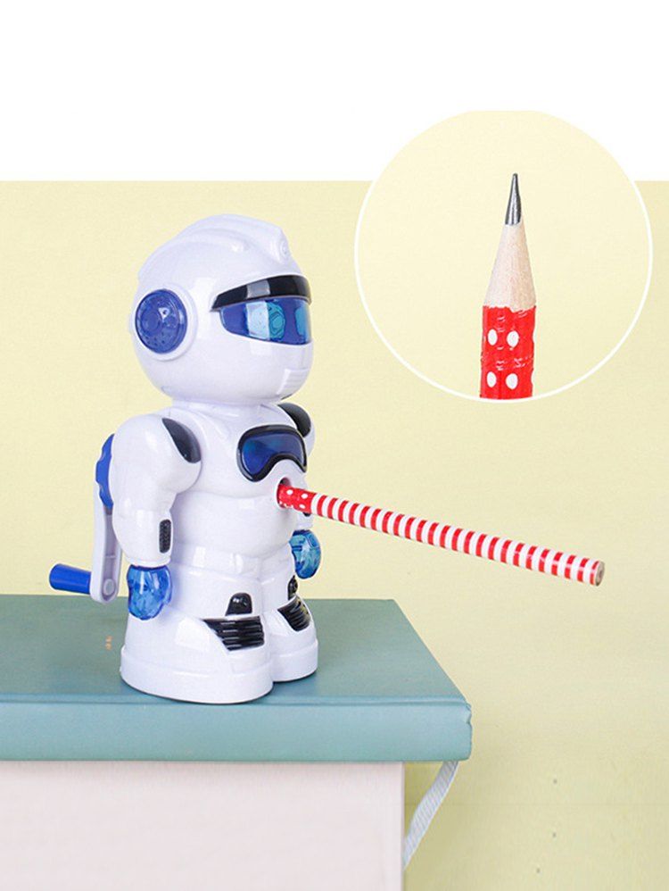 

Space Robot Hand-cranked Pencil Sharpener, Cobalt blue