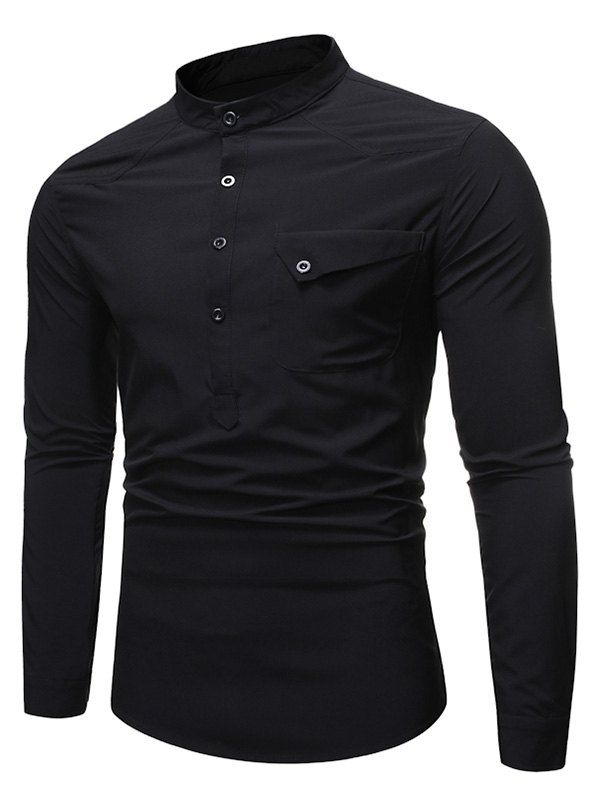 

Pocket Long Sleeve T-Shirt, Black
