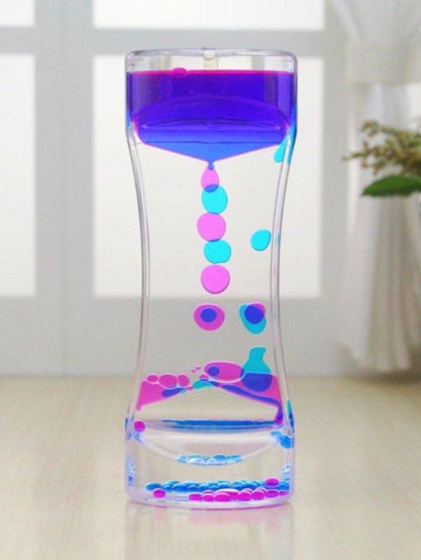 Home Decoration Double Color Liquid Hourglass [28% OFF] | Rosegal