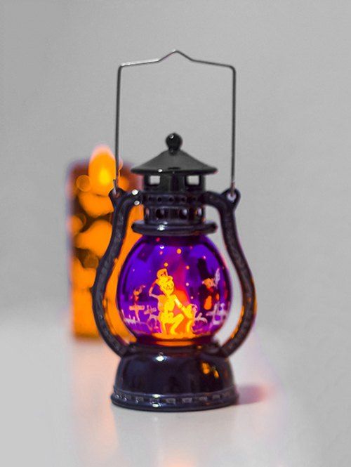 

Halloween Theme LED Night Light Hanging Lantern, Purple