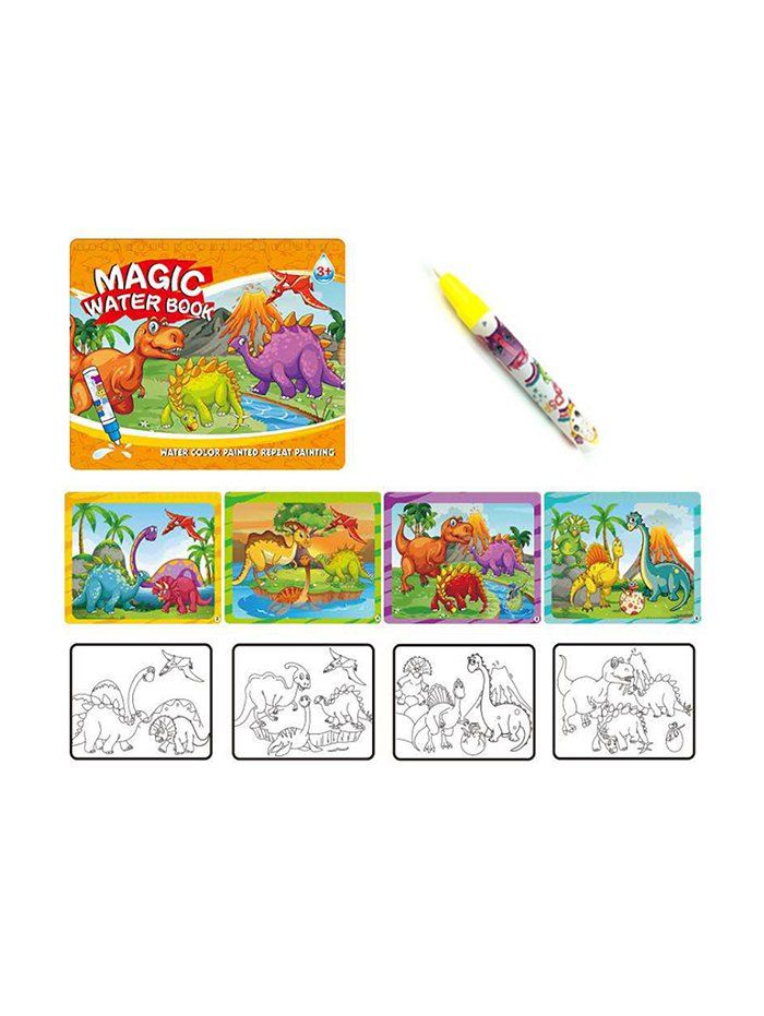 

Cartoon Coloring Painting Drawing Book with Water Drawing Pen For Children, Multi-f