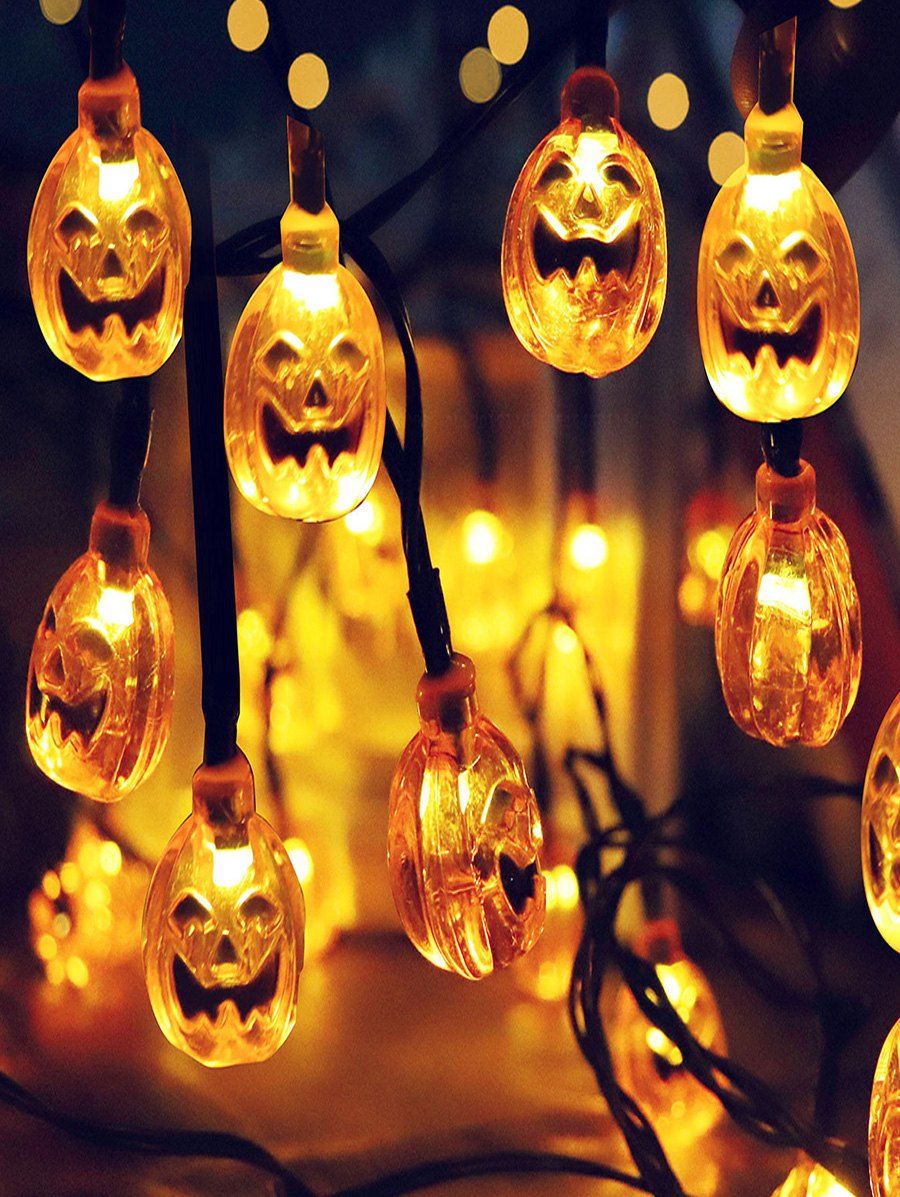 6 Meters Outdoor Pumpkin Shape Decorative Solar String Lights