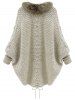 Faux Fur Batwing Sleeve Open Front Cardigan -  